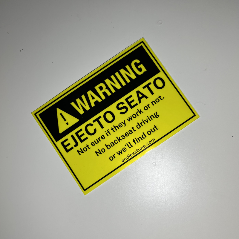 Warning Ejecto Seato Sticker