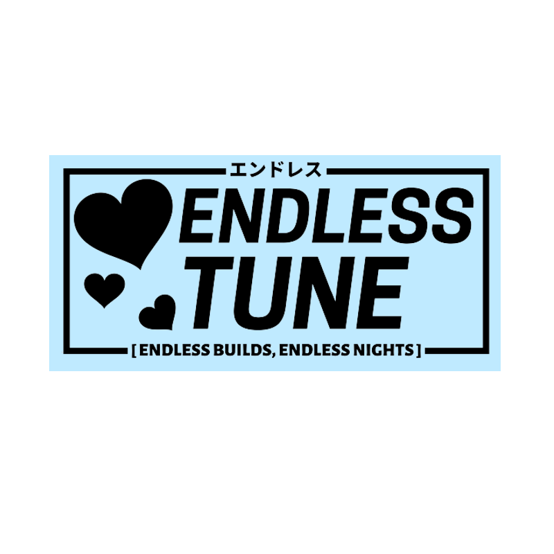 Endless Tune Hearts Rear Windshield Banner