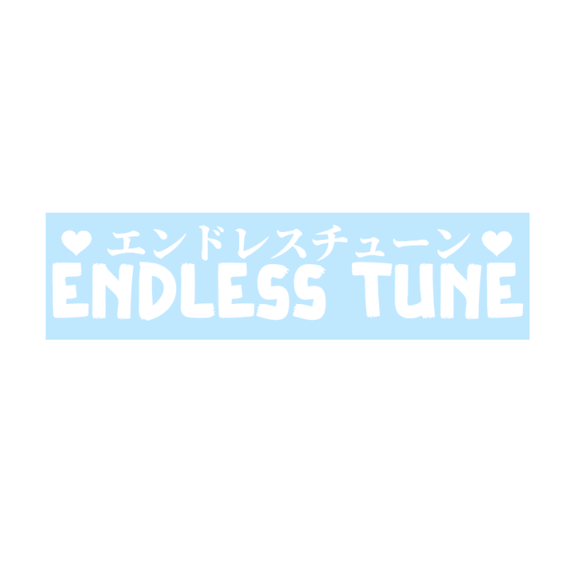 Endless Tune Japanese Hearts Vinyl Sticker