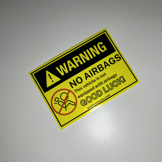 Warning No Airbag Sticker