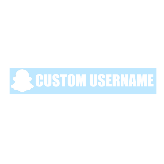 CUSTOM Snapchat Username Vinyl Sticker