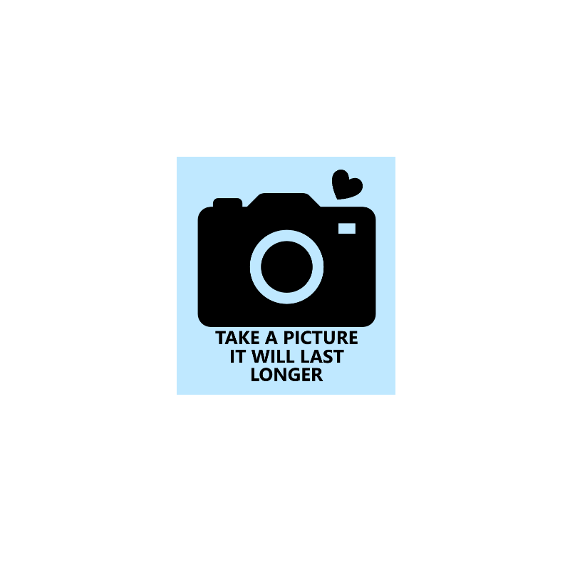 Take A Picture It Will Last Longer Vinyl Sticker