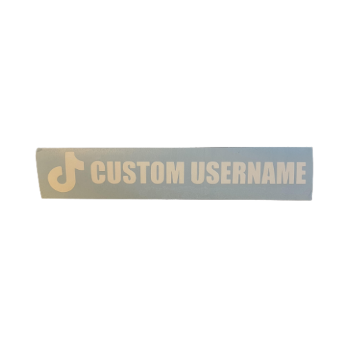 CUSTOM TikTok Username Vinyl Sticker