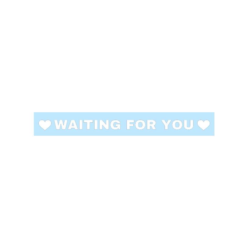 Waiting For You Hearts Vinyl Sticker